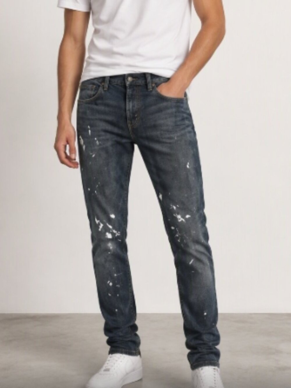 Levi’s 511 Distressed Paint Splatter Slim Blue Denim Jeans 29 Streetwear Y2K
